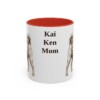 11oz Kai Ken Dog Mom Mug, Red, front view