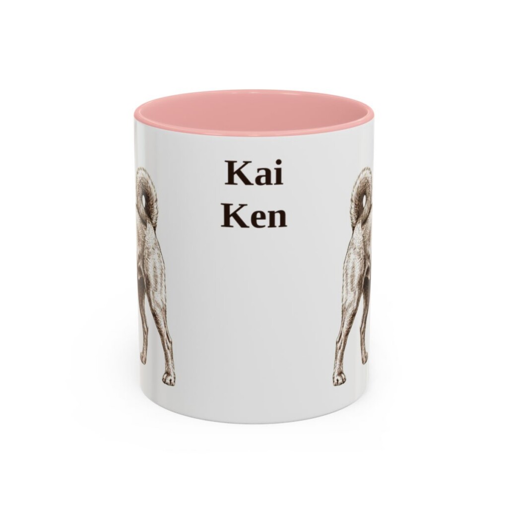 11oz Kai Ken Mug, Pink, front view