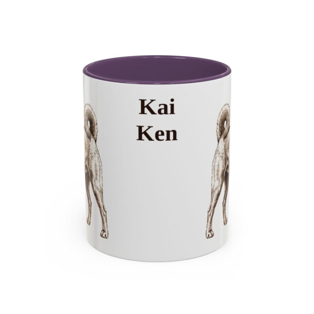 11oz Kai Ken Mug, Purple, front view