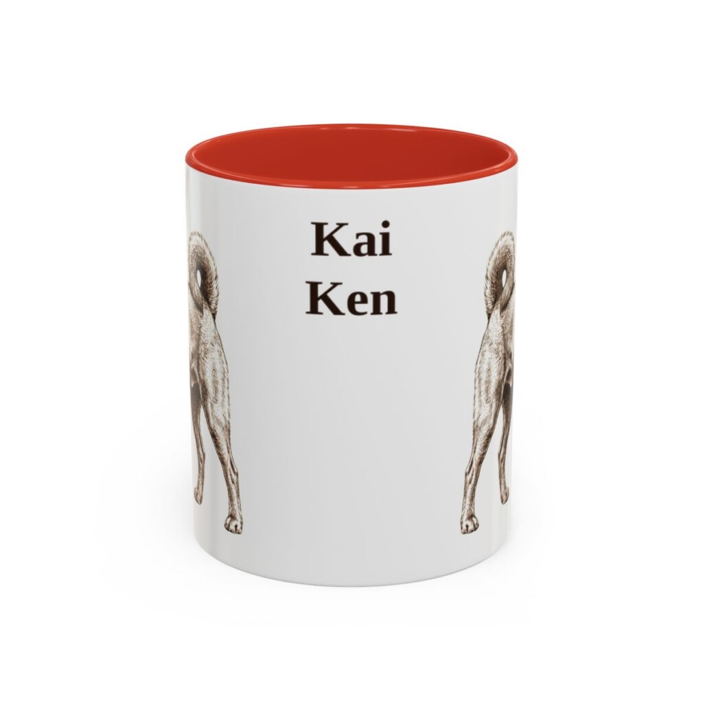 11oz Kai Ken Mug, Red, front view