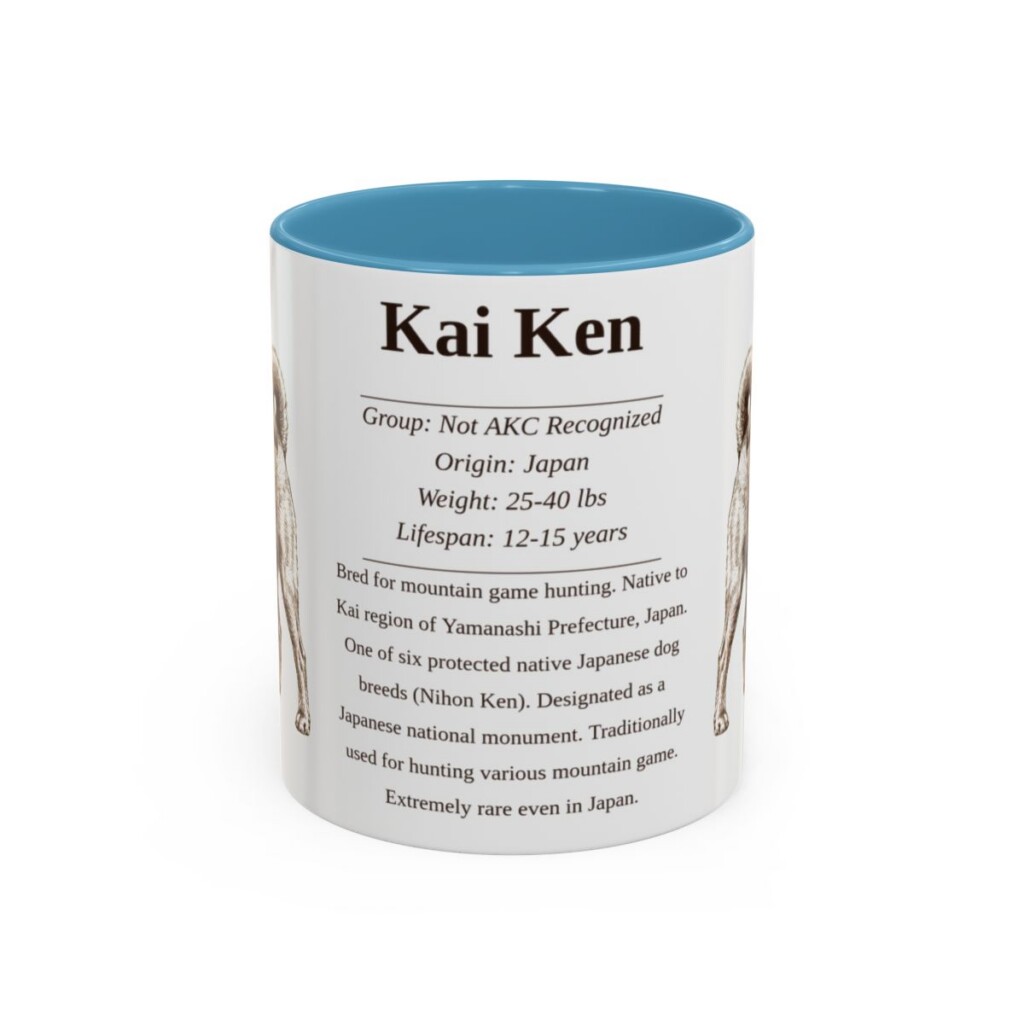 11oz Kai Ken Mug, Light Blue, front view
