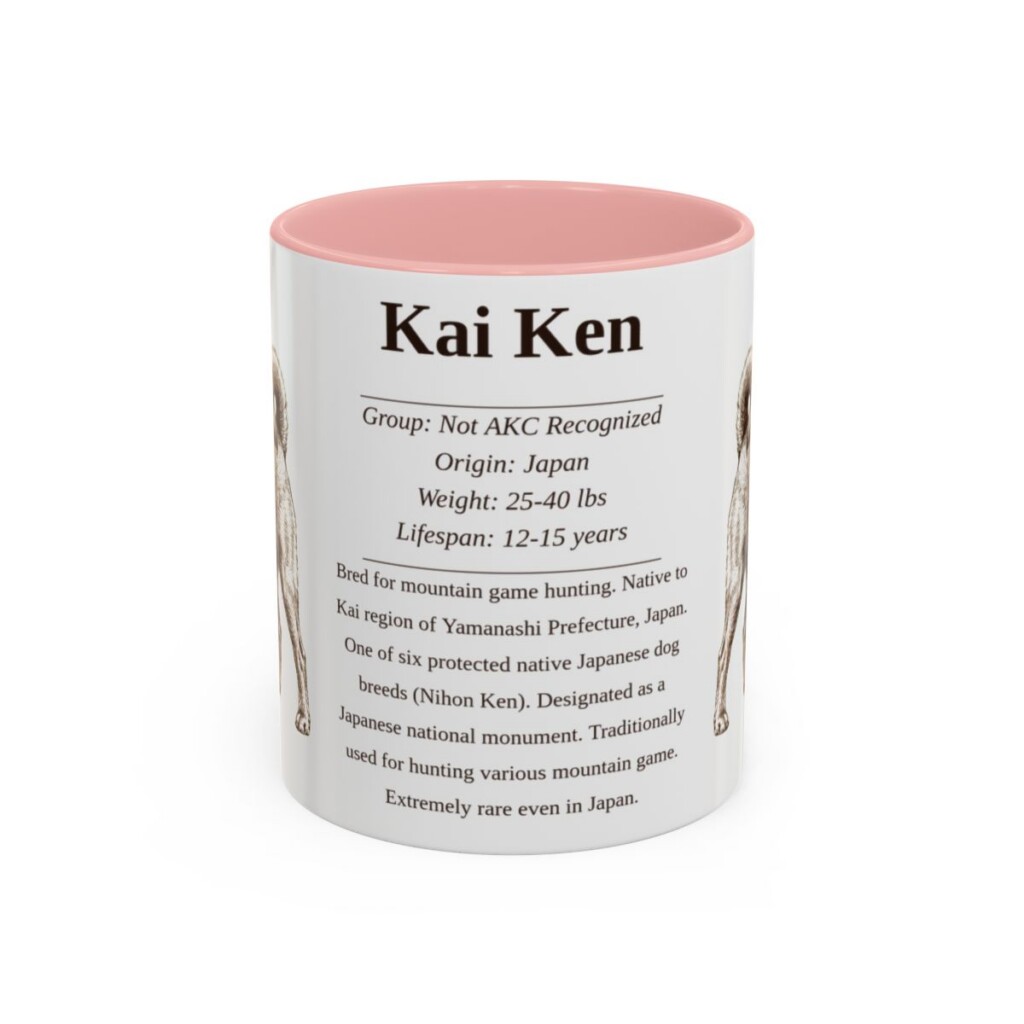 11oz Kai Ken Mug, Pink, front view