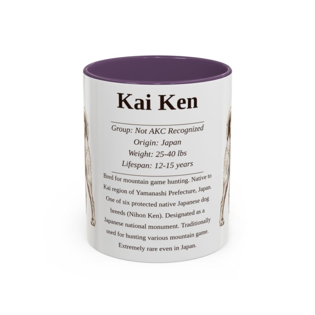 11oz Kai Ken Mug, Purple, front view