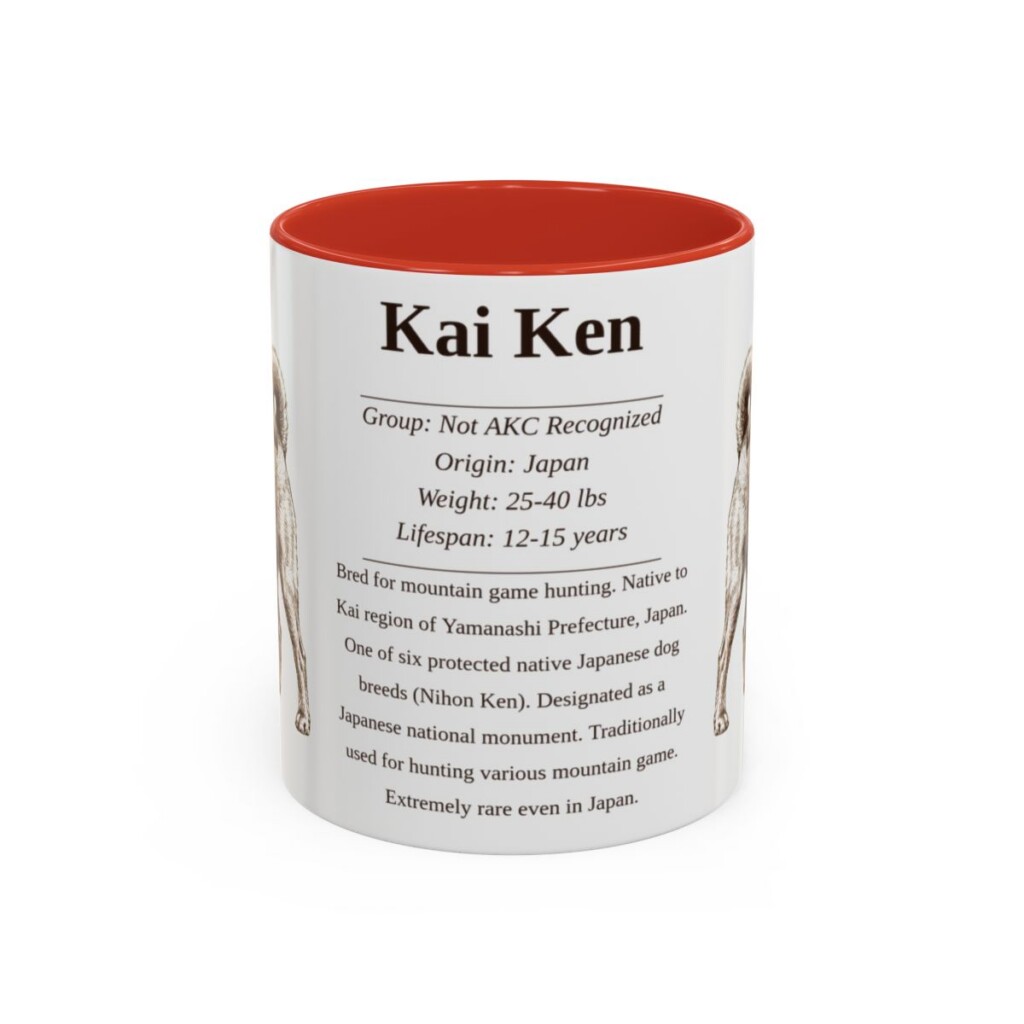 11oz Kai Ken Mug, Red, front view