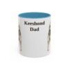 11oz-keeshond-mug-dad-light-blue 11oz Keeshond Dog Dad Mug, Light Blue, front view