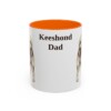 11oz-keeshond-mug-dad-orange 11oz Keeshond Dog Dad Mug, Orange, front view