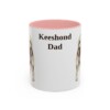 11oz-keeshond-mug-dad-pink 11oz Keeshond Dog Dad Mug, Pink, front view