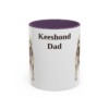 11oz-keeshond-mug-dad-purple 11oz Keeshond Dog Dad Mug, Purple, front view