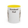 11oz-keeshond-mug-dad-yellow 11oz Keeshond Dog Dad Mug, Yellow, front view