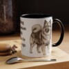 11oz Funny Keeshond Mug, Black, lifestyle photo