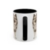 11oz Funny Keeshond Mug, Black, back view