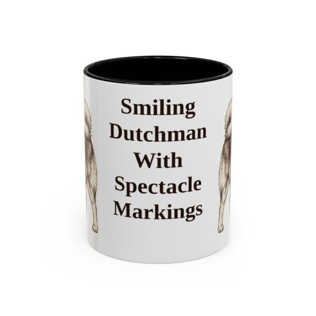 11oz Funny Keeshond Mug, Black, front view
