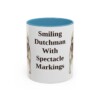 11oz Funny Keeshond Mug, Light Blue, front view