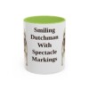 11oz Funny Keeshond Mug, Light Green, front view