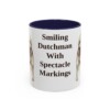 11oz Funny Keeshond Mug, Navy, front view
