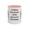 11oz Funny Keeshond Mug, Pink, front view