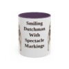 11oz Funny Keeshond Mug, Purple, front view