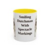 11oz Funny Keeshond Mug, Yellow, front view