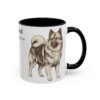 11oz Keeshond Latin Mug, Black, right side view