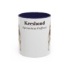 11oz Keeshond Latin Mug, Navy, front view