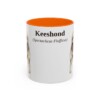 11oz Keeshond Latin Mug, Orange, front view