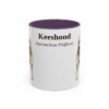 11oz Keeshond Latin Mug, Purple, front view