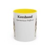 11oz Keeshond Latin Mug, Yellow, front view
