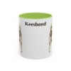 11oz-keeshond-mug-light-green 11oz Keeshond Mug, Light Green, front view