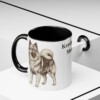 11oz Keeshond Dog Mom Mug, Black, lifestyle photo