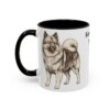 11oz Keeshond Dog Mom Mug, Black, left side view