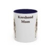 11oz Keeshond Dog Mom Mug, Navy, front view