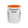 11oz Keeshond Dog Mom Mug, Orange, front view