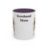 11oz Keeshond Dog Mom Mug, Purple, front view