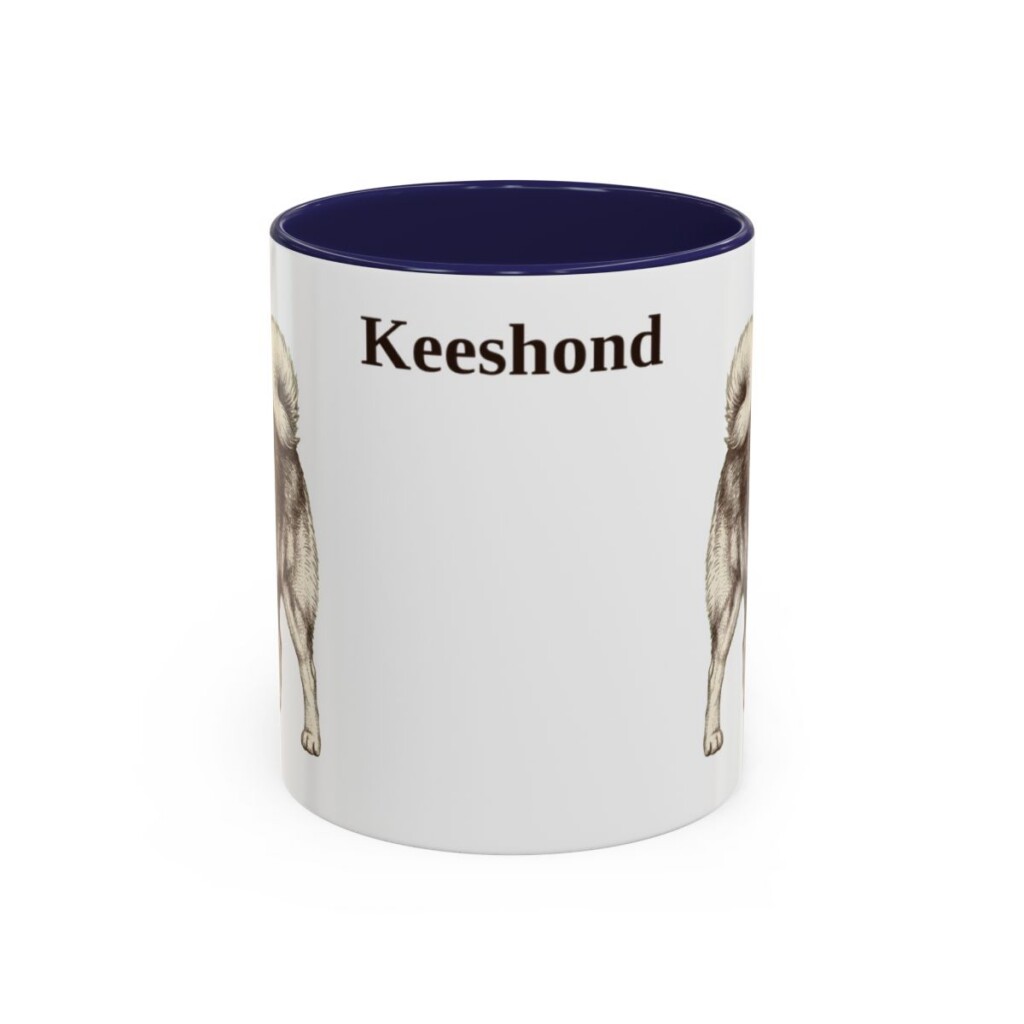 11oz-keeshond-mug-navy 11oz Keeshond Mug, Navy, front view