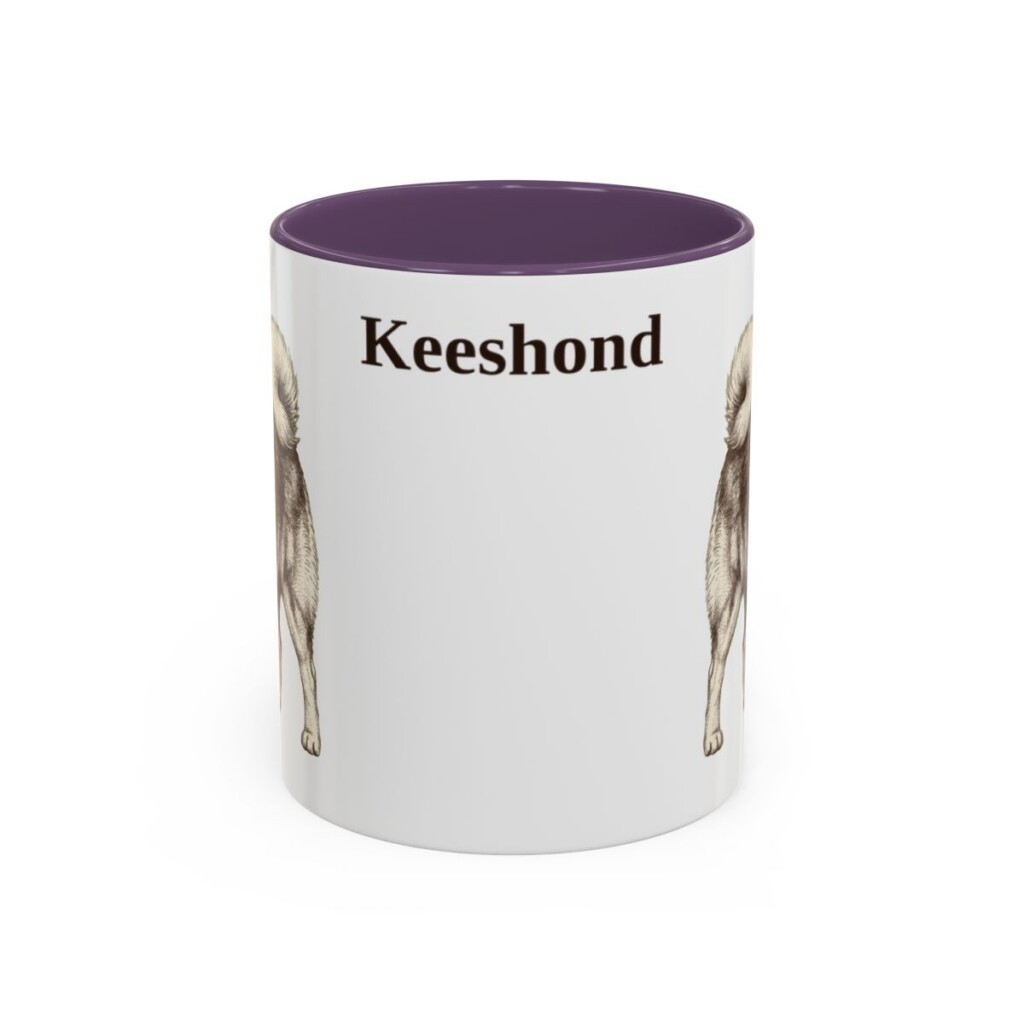 11oz-keeshond-mug-purple 11oz Keeshond Mug, Purple, front view