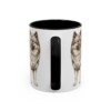 11oz Keeshond Mug, Black, back view