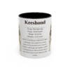 11oz Keeshond Mug, Black, front view