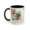 11oz Keeshond Mug, Black, left side view