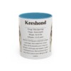 11oz Keeshond Mug, Light Blue, front view