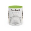 11oz Keeshond Mug, Light Green, front view