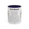 11oz Keeshond Mug, Navy, front view