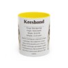 11oz Keeshond Mug, Yellow, front view