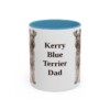 11oz Kerry Blue Terrier Dog Dad Mug, Light Blue, front view