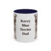 11oz Kerry Blue Terrier Dog Dad Mug, Navy, front view