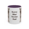 11oz Kerry Blue Terrier Dog Dad Mug, Purple, front view