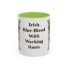 11oz Funny Kerry Blue Terrier Mug, Light Green, front view