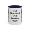 11oz Funny Kerry Blue Terrier Mug, Navy, front view