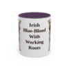11oz Funny Kerry Blue Terrier Mug, Purple, front view