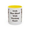 11oz Funny Kerry Blue Terrier Mug, Yellow, front view