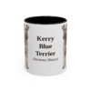 11oz Kerry Blue Terrier Latin Mug, Black, front view
